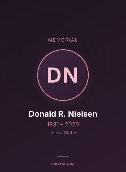 Memorial portrait of Donald R. Nielsen