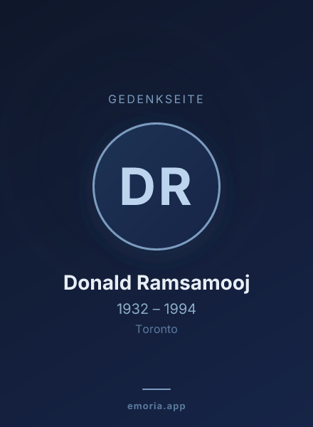 Gedenkportrait von Donald Ramsamooj