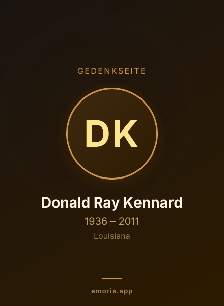 Gedenkportrait von Donald Ray Kennard