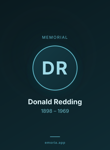 Memorial portrait of Donald Redding
