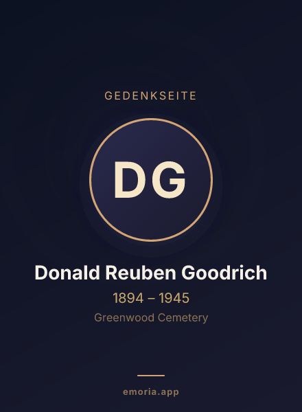 Gedenkportrait von Donald Reuben Goodrich