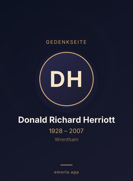 Gedenkportrait von Donald Richard Herriott