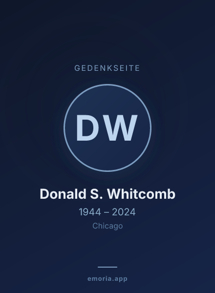 Gedenkportrait von Donald S. Whitcomb