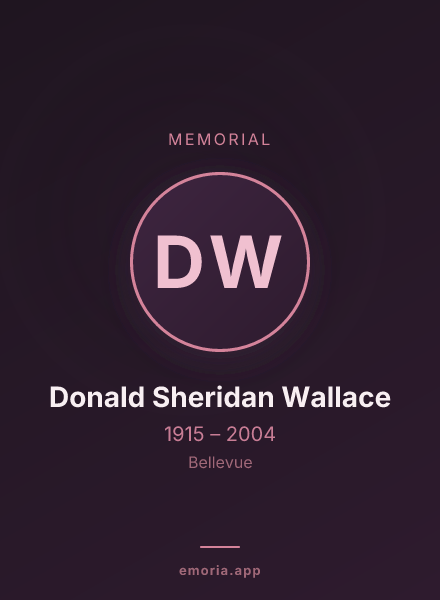 Memorial portrait of Donald Sheridan Wallace