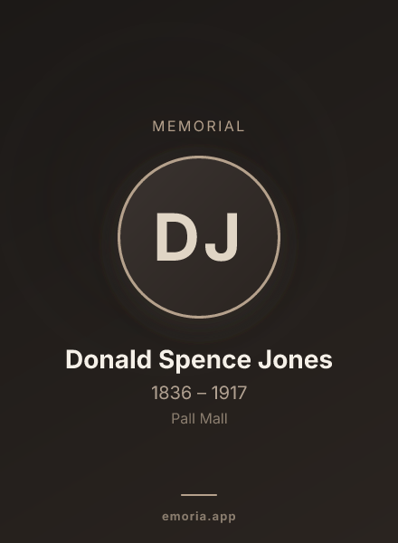 Memorial portrait of Donald Spence Jones