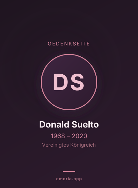 Gedenkportrait von Donald Suelto
