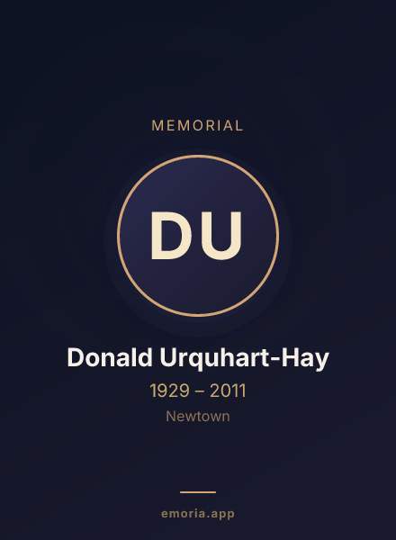 Memorial portrait of Donald Urquhart-Hay