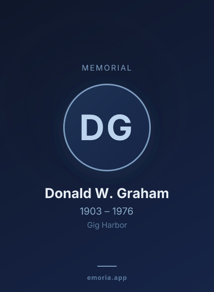 Memorial portrait of Donald W. Graham