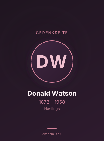 Gedenkportrait von Donald Watson