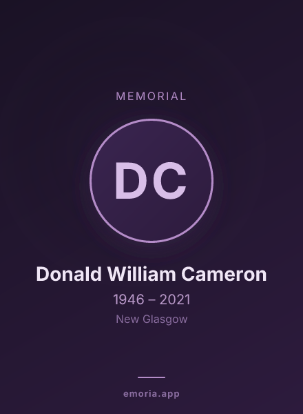 Memorial portrait of Donald William Cameron