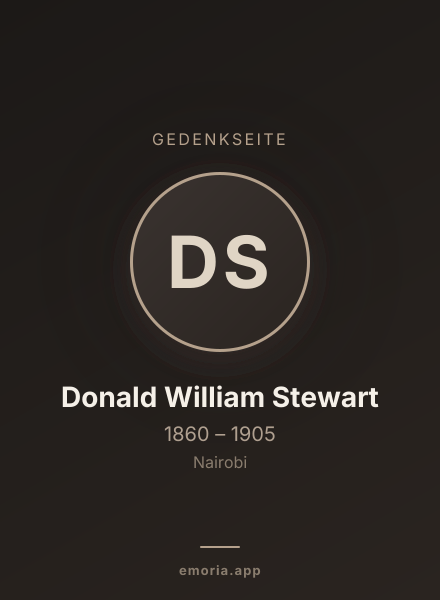 Gedenkportrait von Donald William Stewart