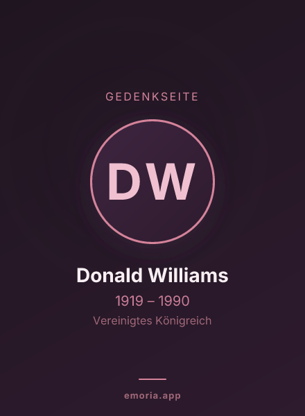 Gedenkportrait von Donald Williams