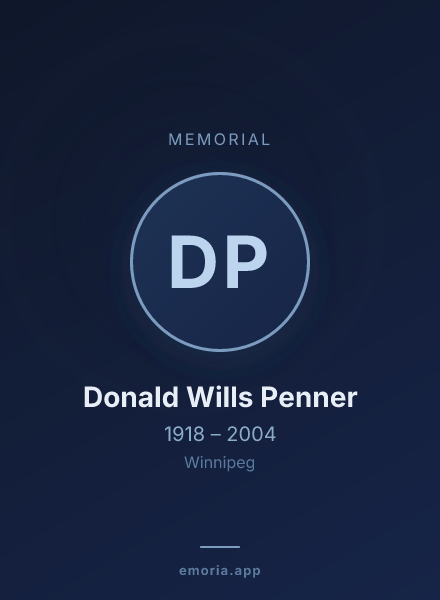 Memorial portrait of Donald Wills Penner