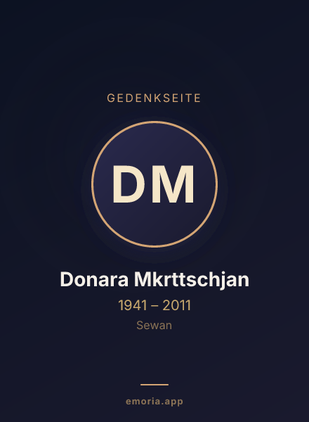 Gedenkportrait von Donara Mkrttschjan