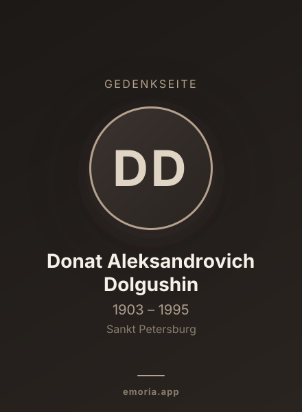 Gedenkportrait von Donat Aleksandrovich Dolgushin