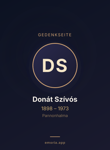 Gedenkportrait von Donát Szívós