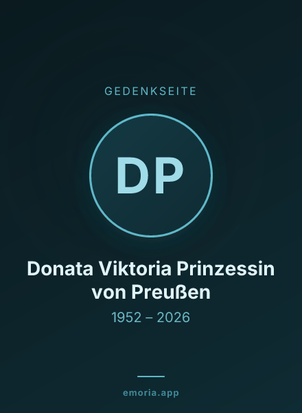 Gedenkportrait von Donata Viktoria Prinzessin von Preußen