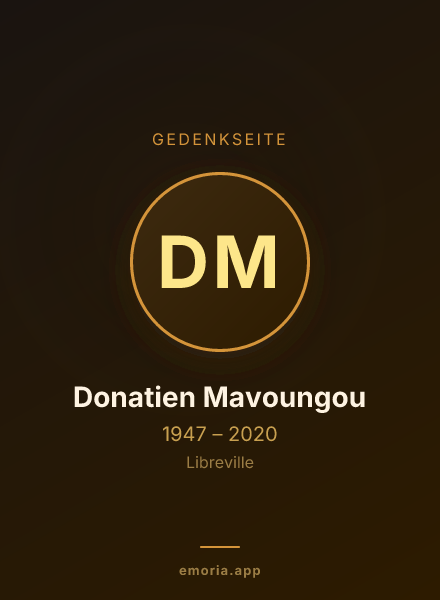 Gedenkportrait von Donatien Mavoungou