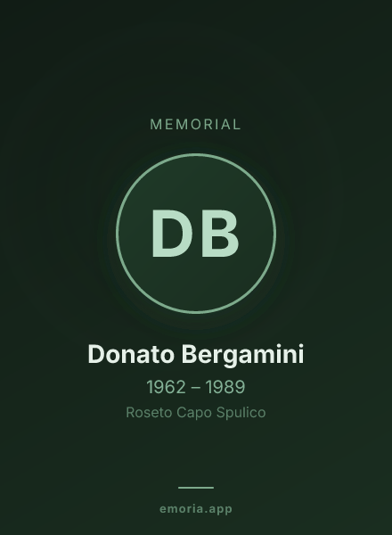 Memorial portrait of Donato Bergamini