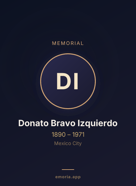 Memorial portrait of Donato Bravo Izquierdo