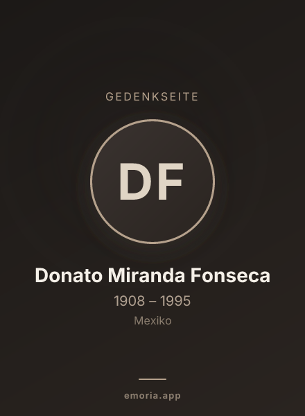 Gedenkportrait von Donato Miranda Fonseca