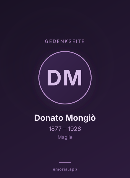 Gedenkportrait von Donato Mongiò