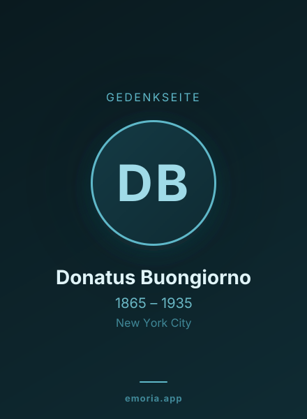 Gedenkportrait von Donatus Buongiorno