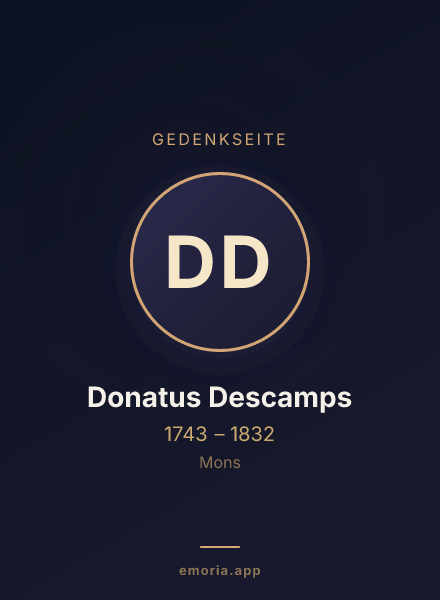 Gedenkportrait von Donatus Descamps