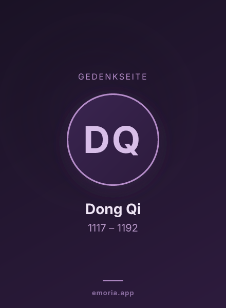 Gedenkportrait von Dong Qi