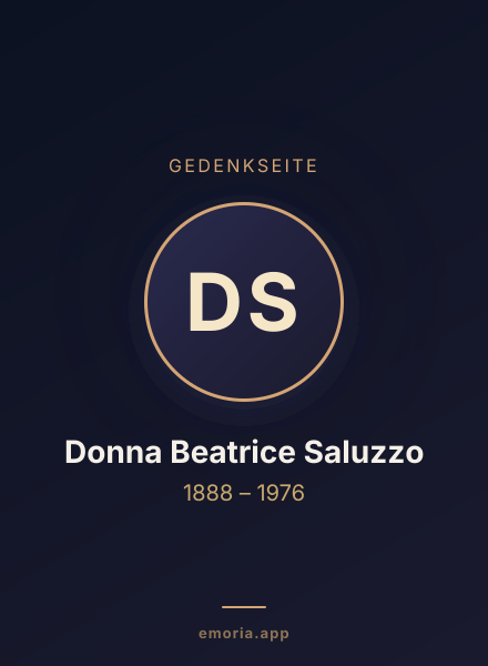 Gedenkportrait von Donna Beatrice Saluzzo