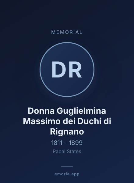 Memorial portrait of Donna Guglielmina Massimo dei Duchi di Rignano