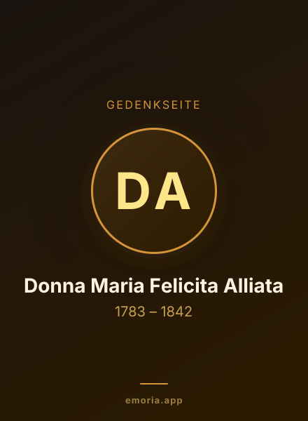Gedenkportrait von Donna Maria Felicita Alliata