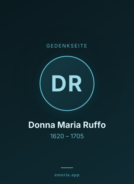 Gedenkportrait von Donna Maria Ruffo