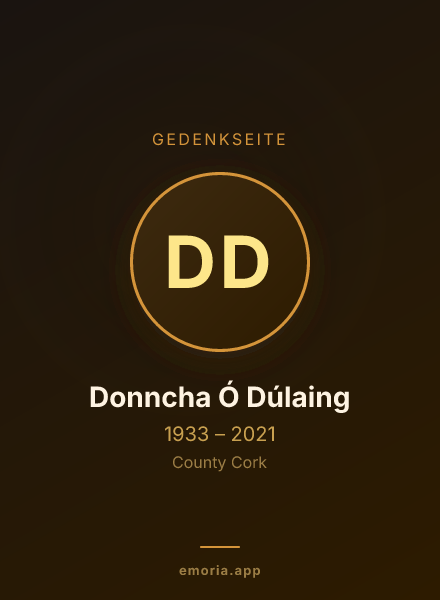 Gedenkportrait von Donncha Ó Dúlaing