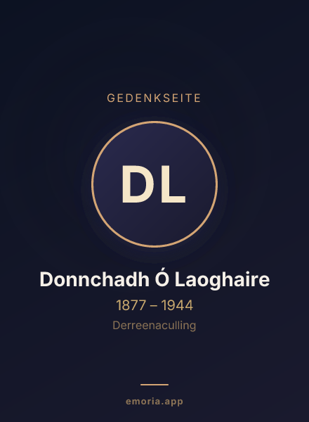 Gedenkportrait von Donnchadh Ó Laoghaire