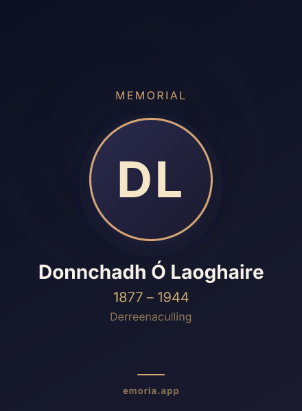 Memorial portrait of Donnchadh Ó Laoghaire