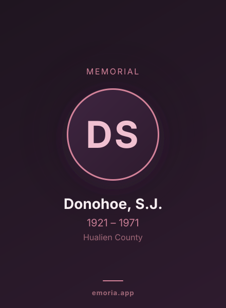 Memorial portrait of Donohoe, S.J.
