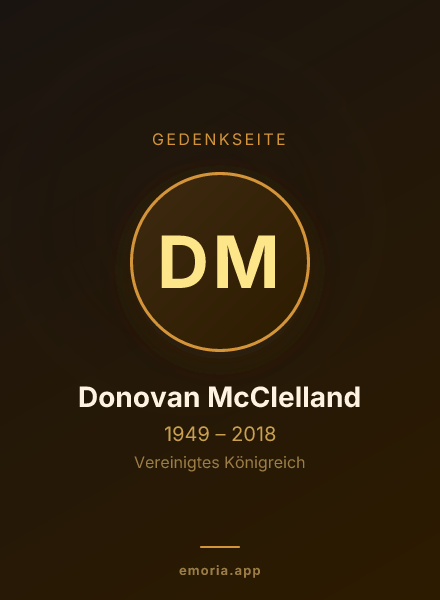 Gedenkportrait von Donovan McClelland