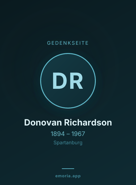 Gedenkportrait von Donovan Richardson