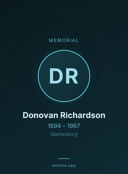 Memorial portrait of Donovan Richardson