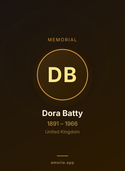 Memorial portrait of Dora Batty