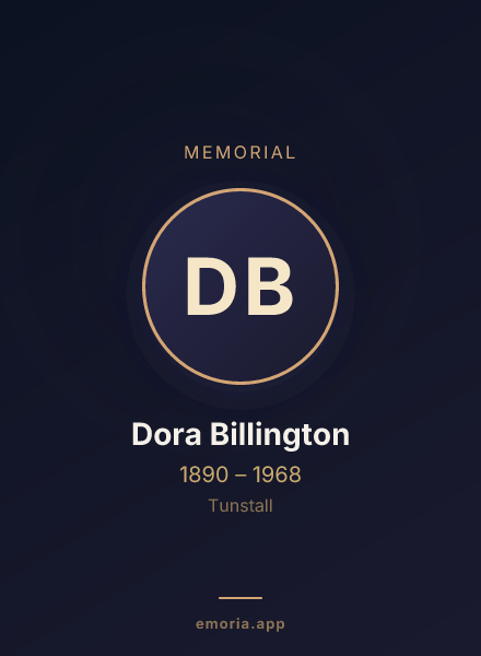 Memorial portrait of Dora Billington