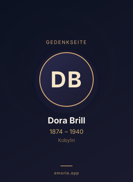 Gedenkportrait von Dora Brill