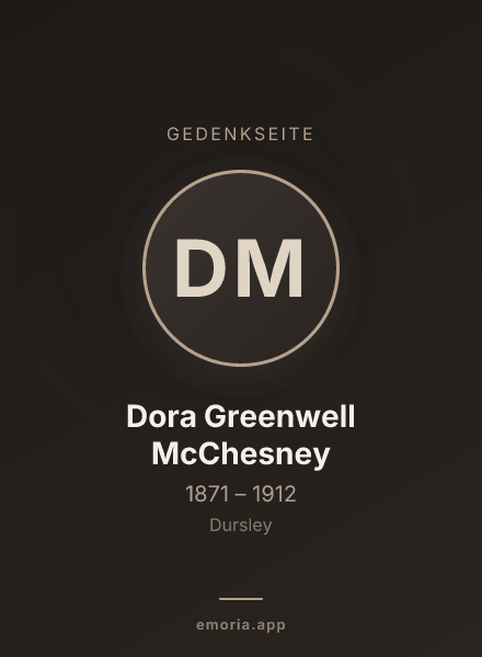 Gedenkportrait von Dora Greenwell McChesney