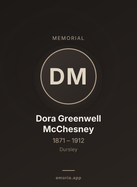 Memorial portrait of Dora Greenwell McChesney