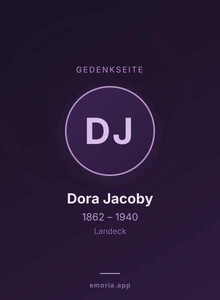 Gedenkportrait von Dora Jacoby
