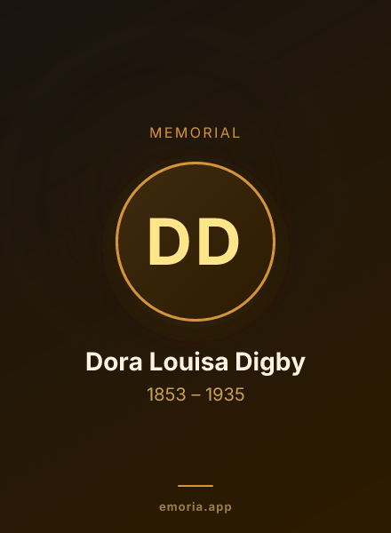 Memorial portrait of Dora Louisa Digby