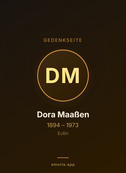 Gedenkportrait von Dora Maaßen
