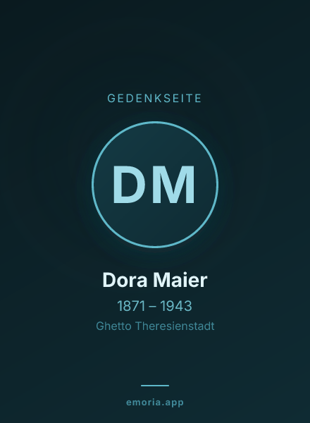 Gedenkportrait von Dora Maier