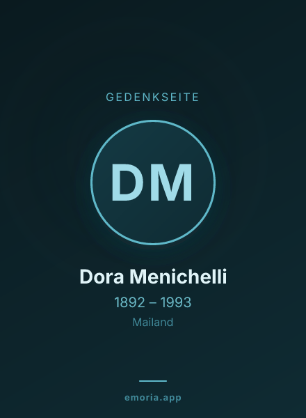 Gedenkportrait von Dora Menichelli